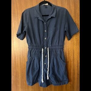 Universal Thread Navy Blue Button-Up Romper